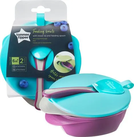 זוג קעריות עם מכסה וכפית – מבית Tommee Tippee