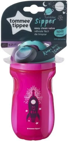 כוס מבודדת שסתום 260 מ"ל Explora – ורוד – מבית Tommee Tippee