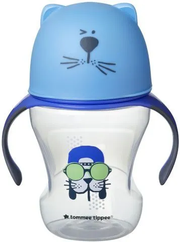 כוס אימון בנים עם פיית סיליקון רכה 230 מ"ל – מבית Tommee Tippee