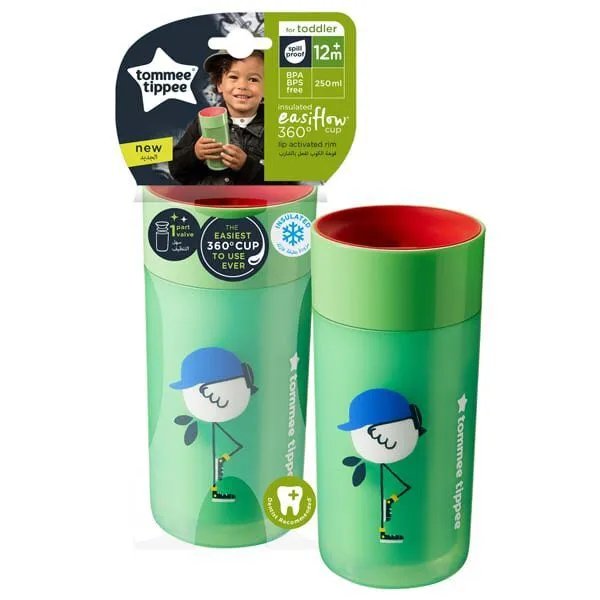 כוס אימון 360 מעלות 340 מ"ל Easiflow – ירוק – מבית Tommee Tippee