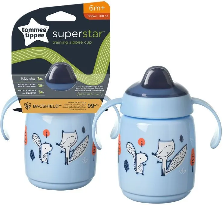 כוס אימון לשתייה 300 מ"ל Superstar – כחול – מבית Tommee Tippee