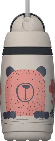כוס מבודדת עם קשית 266 מ"ל Superstar – אפורה – מבית Tommee Tippee