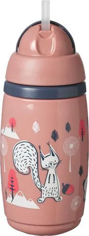 כוס מבודדת עם קשית 266 מ"ל Superstar – ורודה – מבית Tommee Tippee