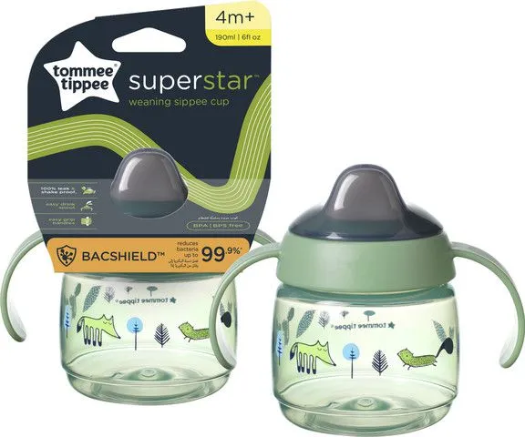 כוס אימון סופרסטאר 190 מ"ל – ירוקה – מבית Tommee Tippee
