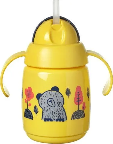 כוס אימון צהובה עם קש 300 מ"ל Superstar Sippee – מבית Tommee Tippee