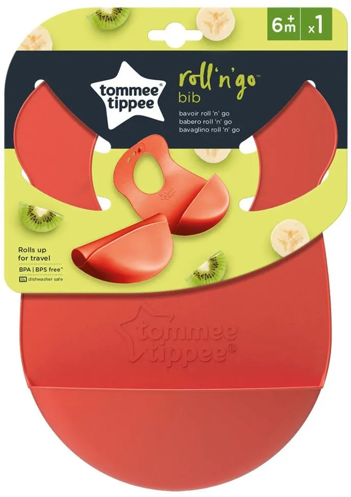סינר מתקפל מגומי רך במיוחד Explora – כתום- מבית Tommee Tippee