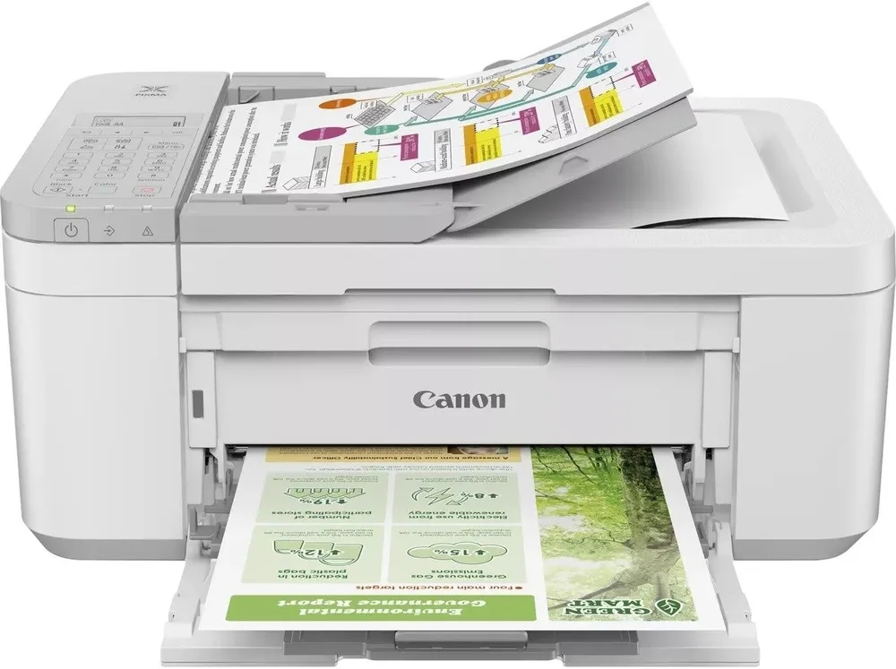 מדפסת הזרקת דיו צבעונית אלחוטית Canon Pixma TR4756i WH