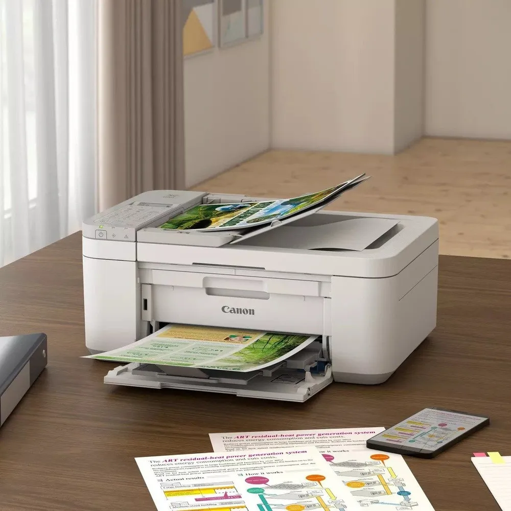 מדפסת הזרקת דיו צבעונית אלחוטית Canon Pixma TR4756i WH