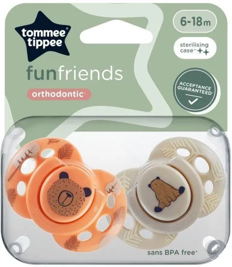 זוג מוצצים 6-18 חודשים Tommee Tippee Fun Friends