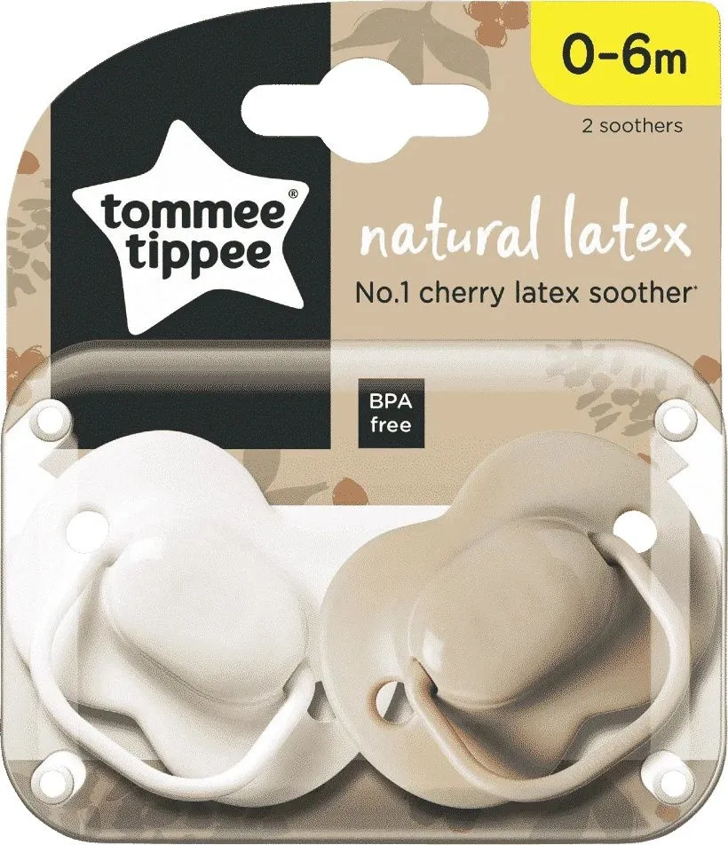 זוג מוצצים 0-6 חודשים Tommee Tippee Natural Latex
