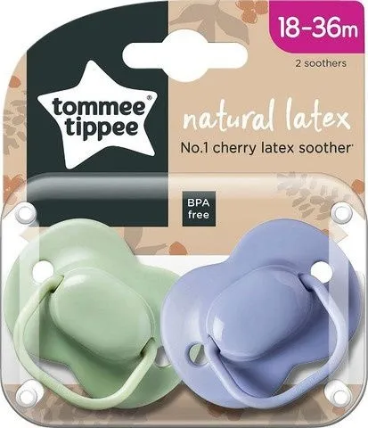 זוג מוצצים 18-36 חודשים Tommee Tippee Natural Latex
