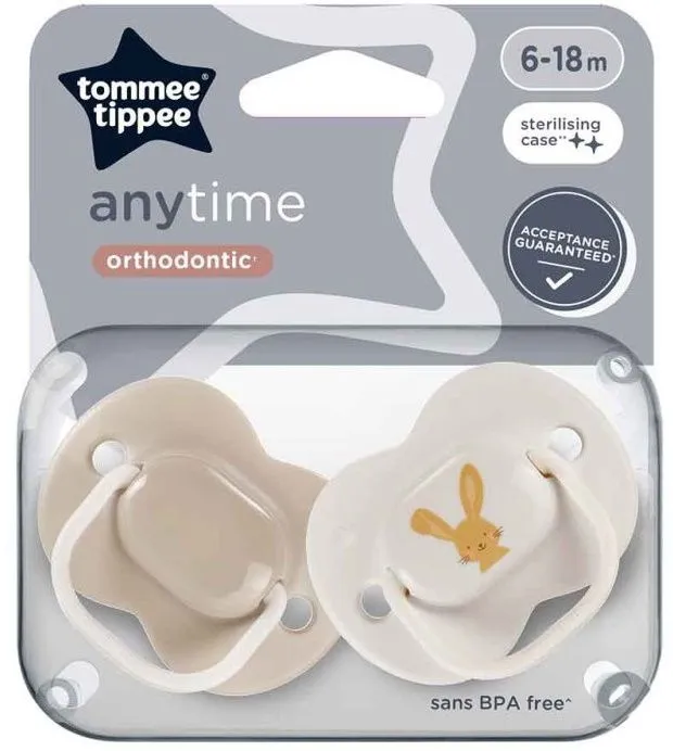 זוג מוצצים 6-18 חודשים Tommee Tippee Any Time
