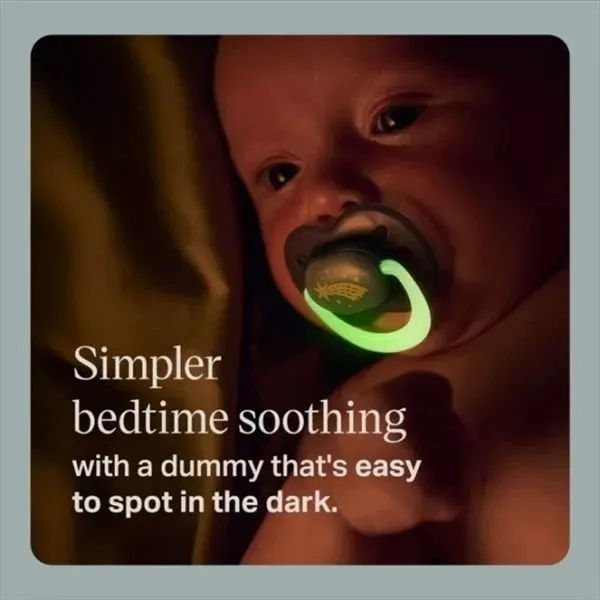 זוג מוצצים 0-6 חודשים Tommee Tippee NightGlow