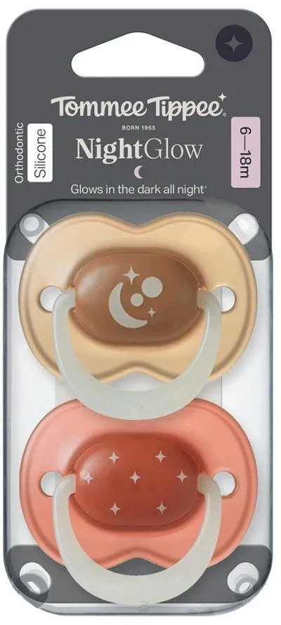 זוג מוצצים 6-18 חודשים Tommee Tippee NightGlow