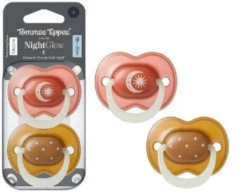 זוג מוצצים 18-36 חודשים Tommee Tippee NightGlow