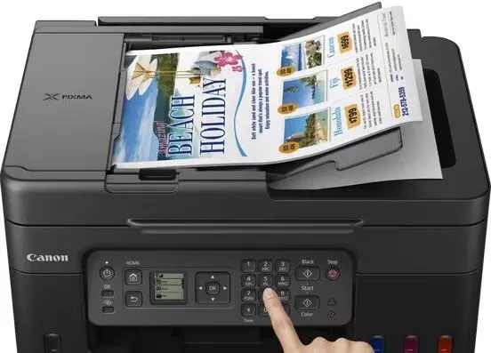 מדפסת הזרקת דיו צבעונית אלחוטית Canon Pixma G4470 BK