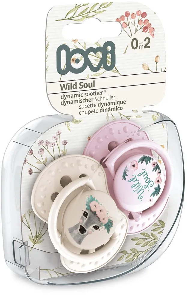זוג מוצצי סיליקון מהדורת Wild Nature MINI מבית Lovi – ורוד (0-2 חודשים)