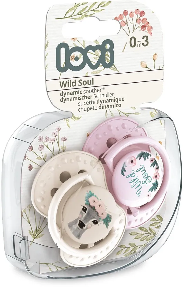 זוג מוצצי סיליקון מהדורת Wild Nature מבית Lovi – ורוד (0-3 חודשים)