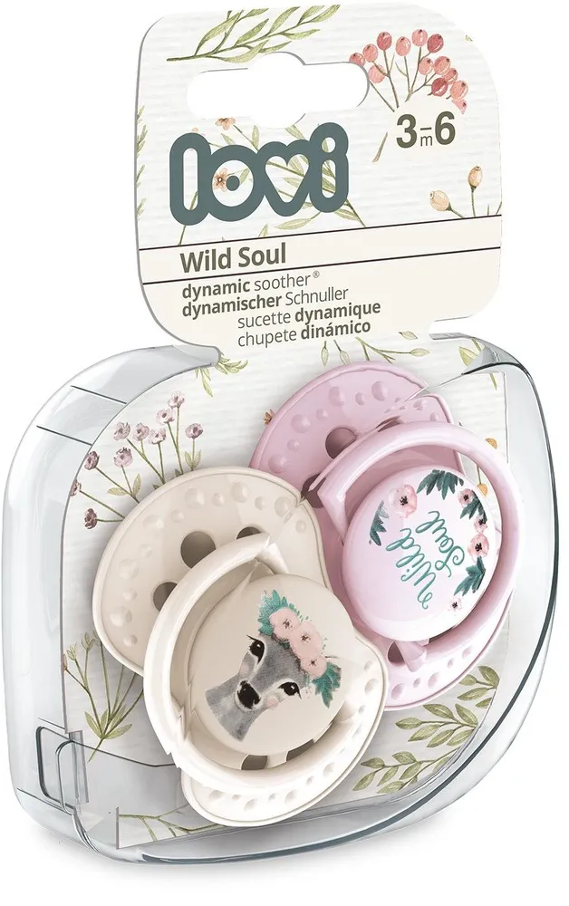 זוג מוצצי סיליקון מהדורת Wild Nature מבית Lovi – ורוד (3-6 חודשים)