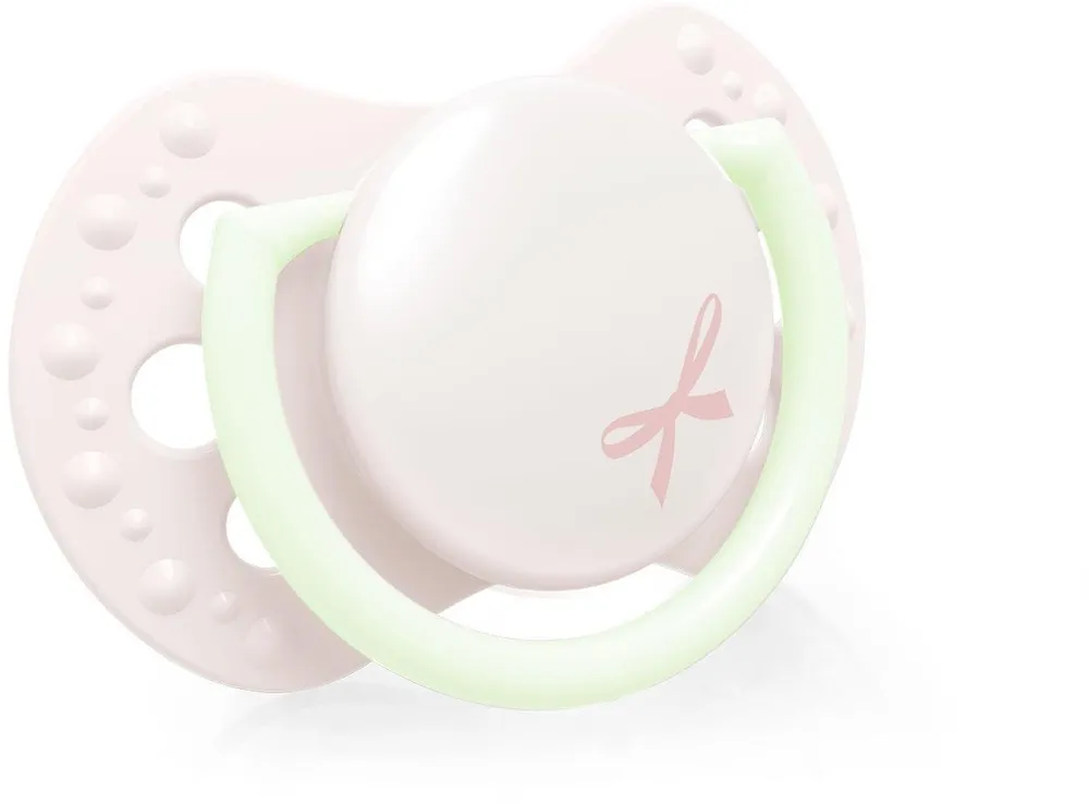 זוג מוצצי סיליקון מהדורת Baby Shower MINI מבית Lovi – ורוד (0-2 חודשים)