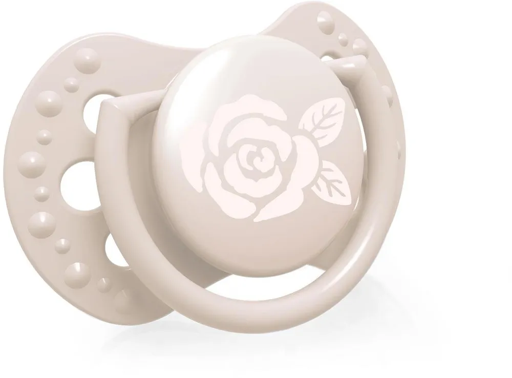זוג מוצצי סיליקון מהדורת Baby Shower MINI מבית Lovi – ורוד (0-2 חודשים)
