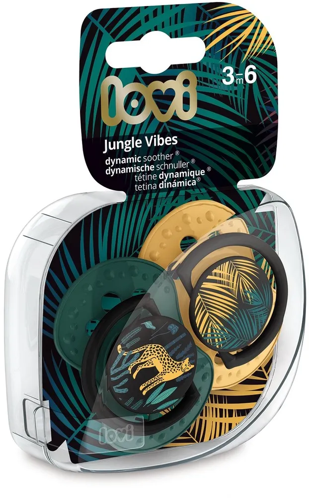זוג מוצצי סיליקון מהדורת Jungle מבית Lovi – ירוק (3-6 חודשים)