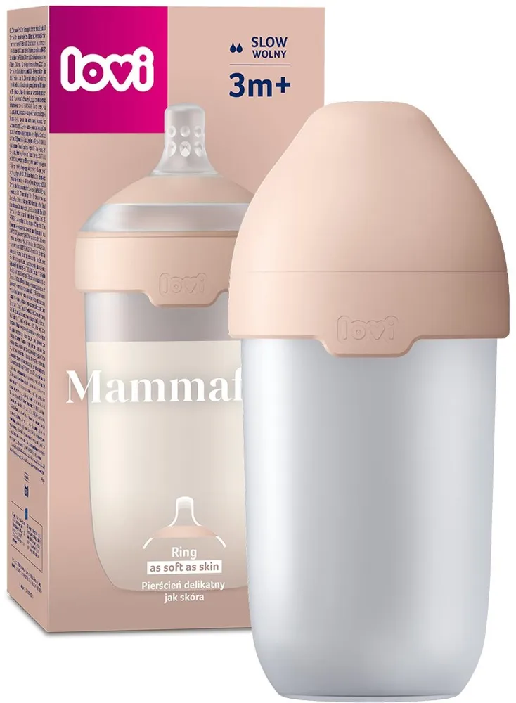 בקבוק לתינוק Mamafeel בנפח 250 מ"ל זרימה איטית מאוד 3+ – מבית Lovi