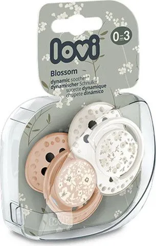 זוג מוצצי סיליקון מהדורת Spring Blossom מבית Lovi – שנהב (0-3 חודשים)