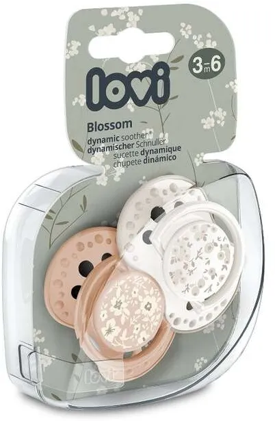 זוג מוצצי סיליקון מהדורת Spring Blossom מבית Lovi – שנהב (3-6 חודשים)