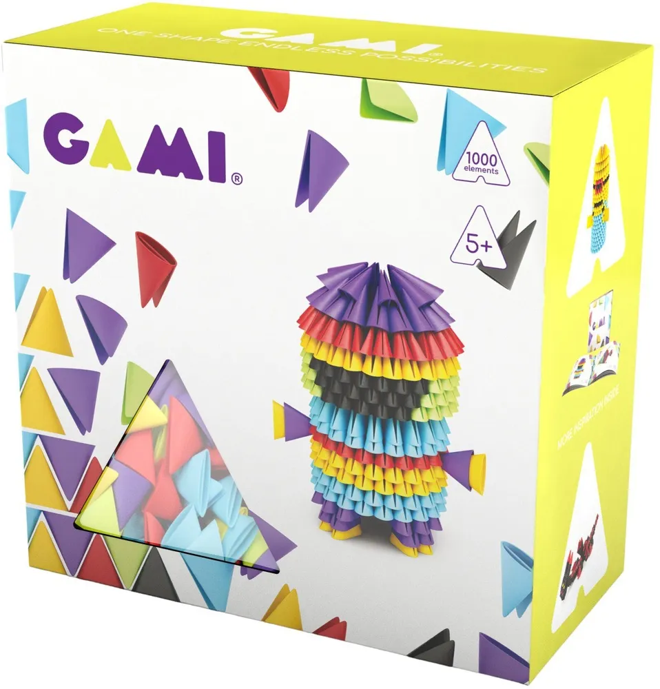 ערכת אוריגמי משולשים 1000 חלקים Gami – צבעי בסיס