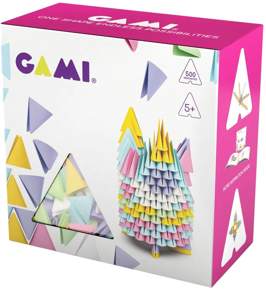ערכת אוריגמי משולשים 500 חלקים Gami – צבעי פסטל