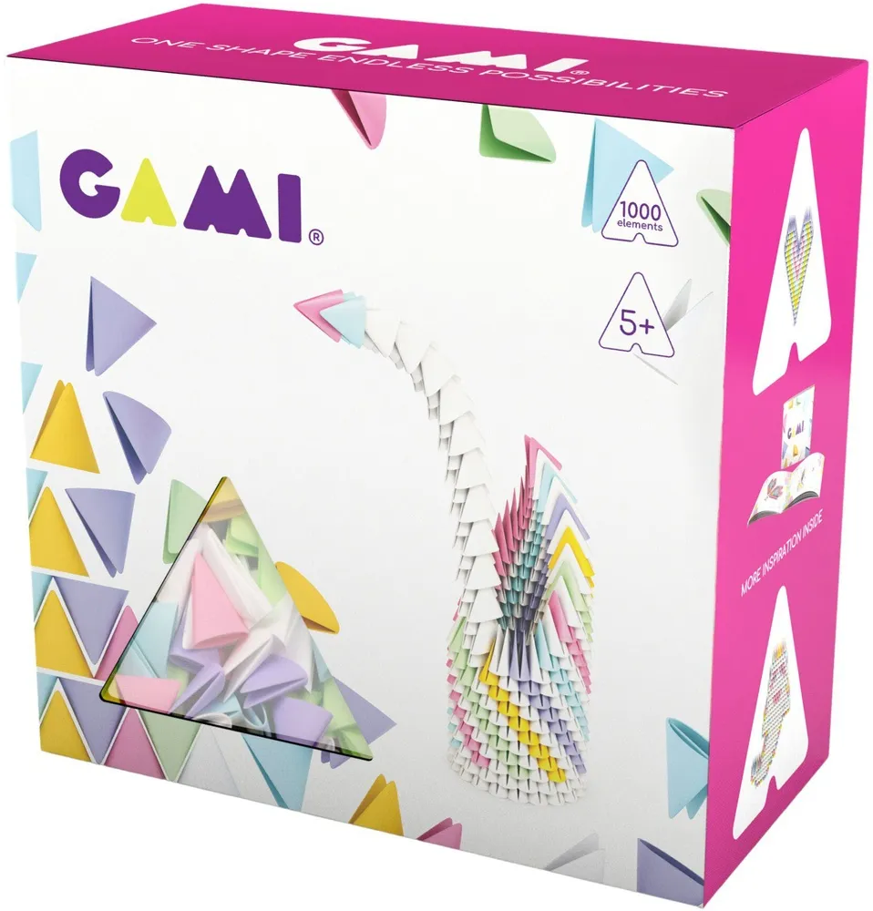 ערכת אוריגמי משולשים 1000 חלקים Gami – צבעי פסטל