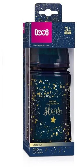 בקבוק האכלה לתינוק Stardust בנפח 240 מ"ל זרימה איטית 3+ – מבית Lovi