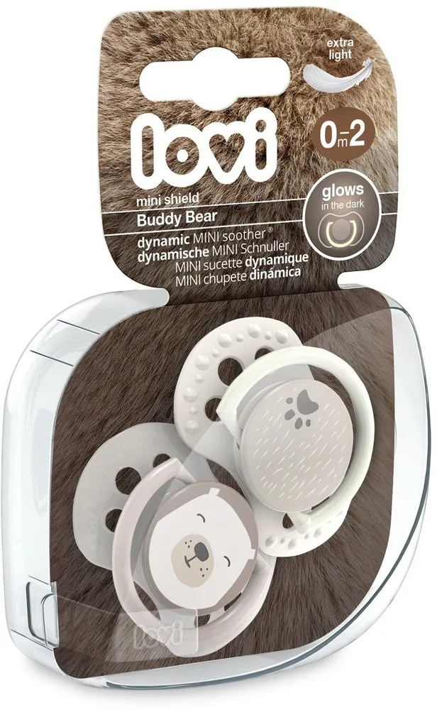 זוג מוצצי סיליקון מהדורת Bear Friends MINI מבית Lovi (0-2 חודשים)