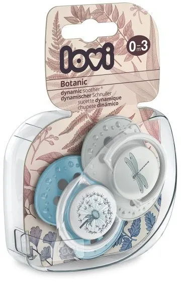 זוג מוצצי סיליקון מהדורת Botanica מבית Lovi – כחול (0-3 חודשים)