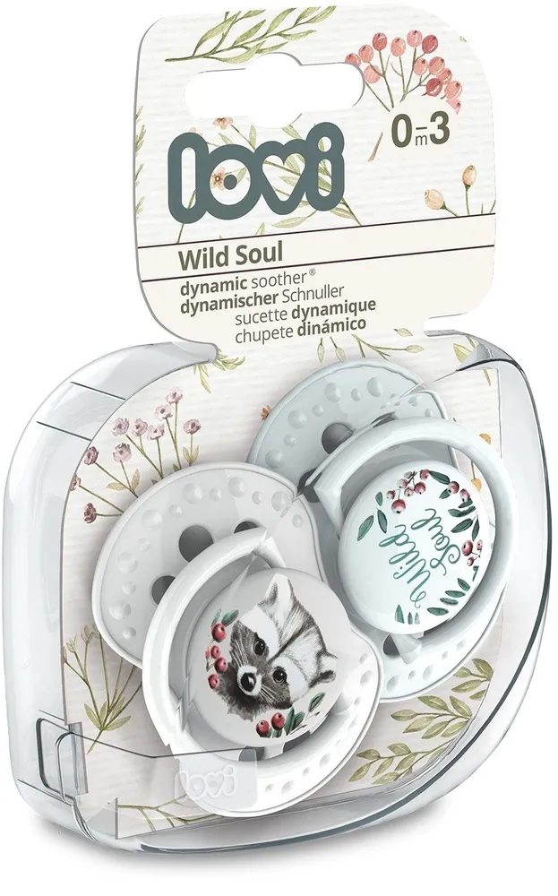 זוג מוצצי סיליקון מהדורת Wild Nature MINI מבית Lovi – כחול (0-2 חודשים)