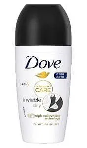 דאודורנט רול לאישה Dove Invisible Dry 48h בנפח 50 מ"ל