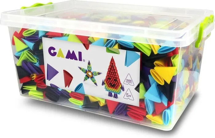 מארז אוריגמי משולשים 1500 חלקים Gami – צבעי בסיס