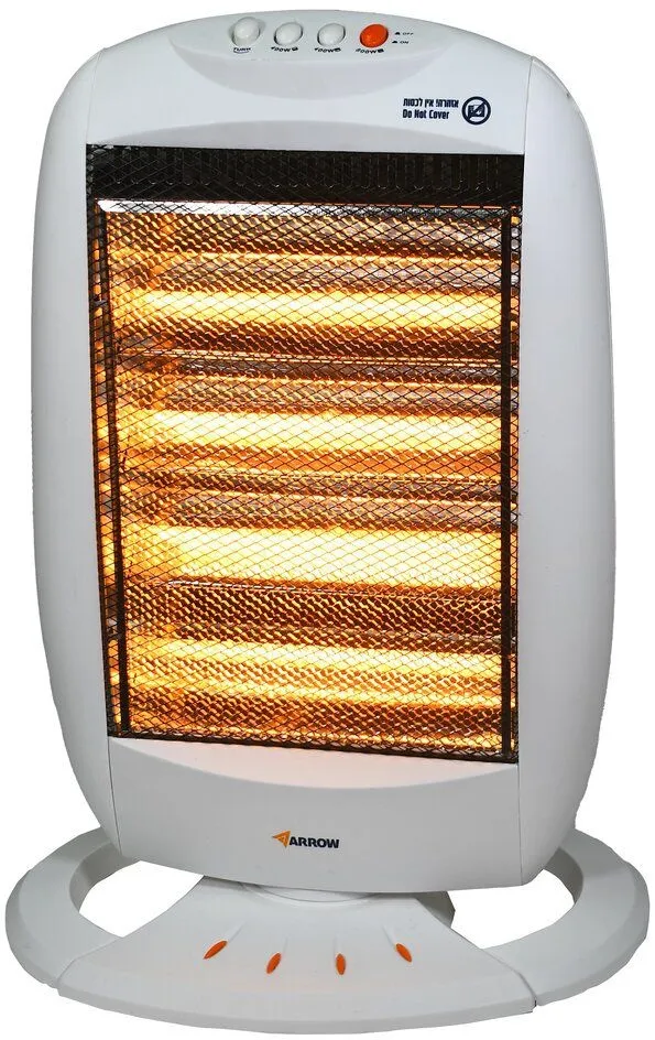 תנור חימום הלוגן מסתובב 1600W דגם 600701-009 מבית Arrow – צבע לבן
