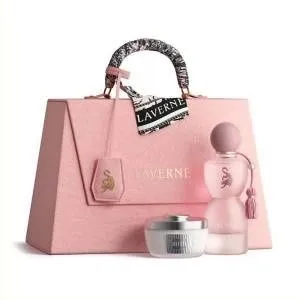סט לאישה Laverne Sense Pink Collection E.D.P א.ד.פ 75 מ"ל + פודרה