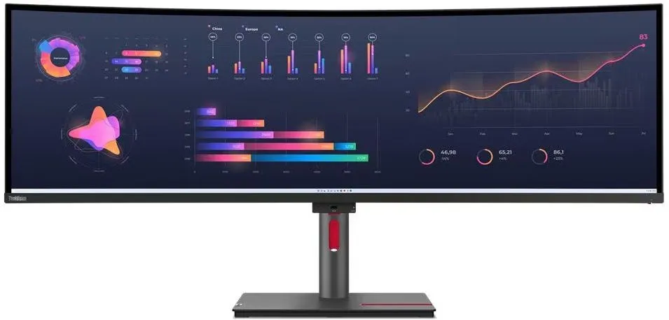 מסך מחשב קעור Lenovo ThinkVision P49w-30 63DBZAT1IS 49 Dual QHD