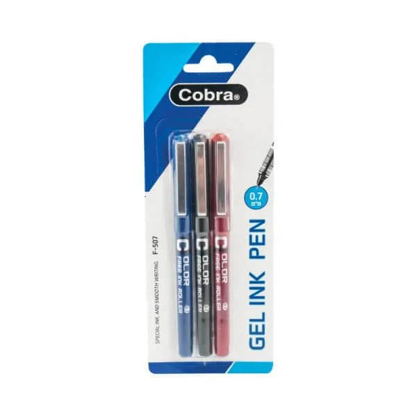 סט שלוש עטי ראש סיכה 0.7 מ"מ – מבית Cobra