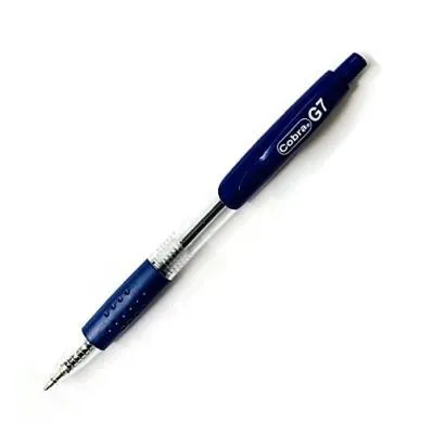 עט כחול כדורי עם לחצן 1 מ"מ G7 – מבית Cobra