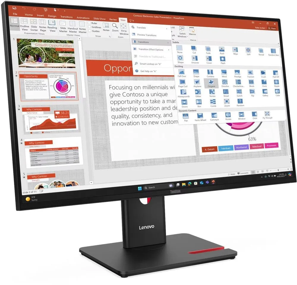 מסך מחשב Lenovo ThinkVision T27-40 64A5MAT6IS 27 QHD