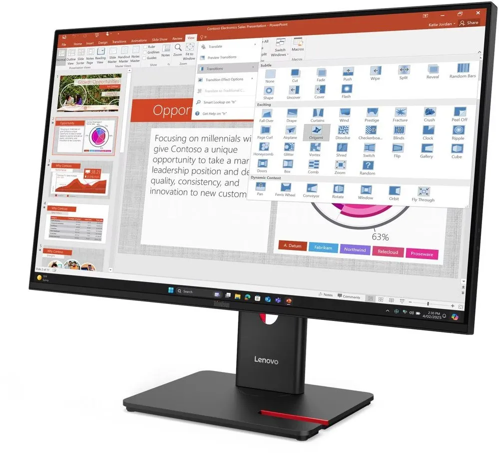 מסך מחשב Lenovo ThinkVision T27-40 64A5MAT6IS 27 QHD