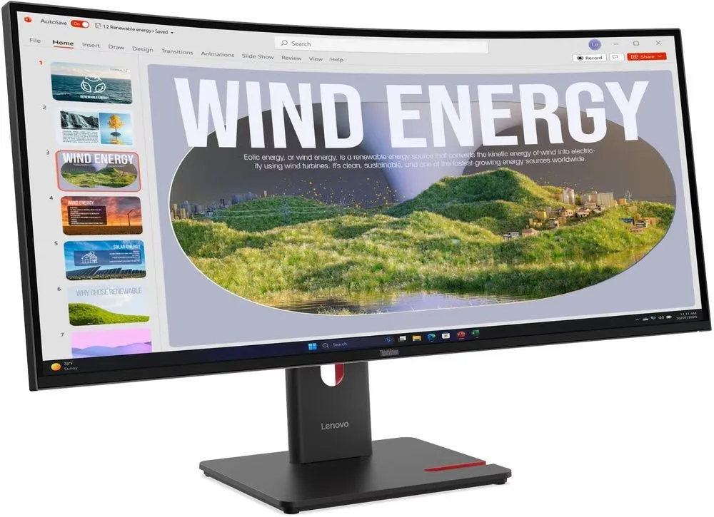 מסך מחשב קעור Lenovo ThinkVision T34WD-40 64AEGAT1IS 34 WQHD