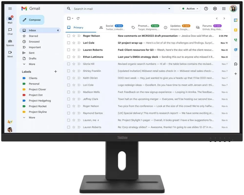 מסך מחשב Lenovo ThinkVision E27-40 64BCMAT4IS 27 Full HD