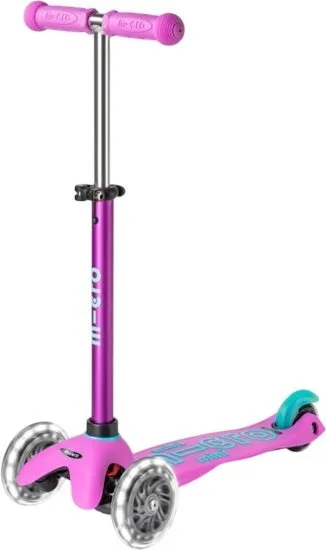 קורקינט מיני מיקרו דלוקס 3 גלגלים עם אורות – Micro Mini Deluxe Magic LED – צבע לבנדר