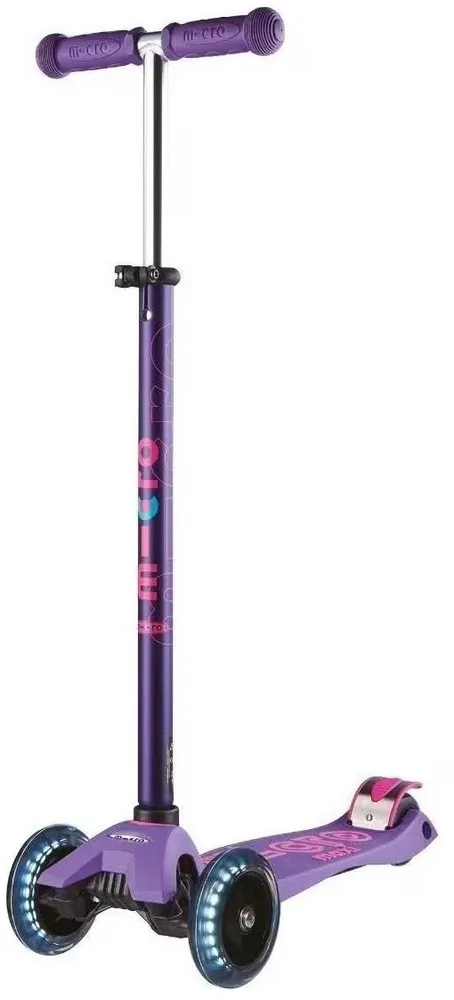 קורקינט מקסי מיקרו דלוקס 3 גלגלים עם אורות – Maxi Micro Deluxe LED – צבע סגול