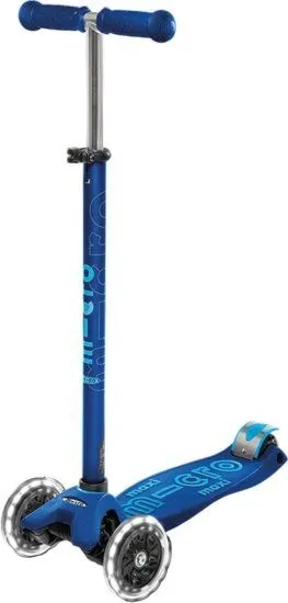 קורקינט מקסי מיקרו דלוקס 3 גלגלים עם אורות – Maxi Micro Deluxe LED – צבע כחול נייבי